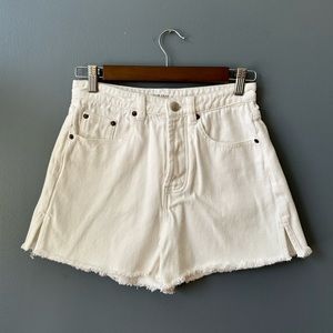 White High waisted Jean shorts